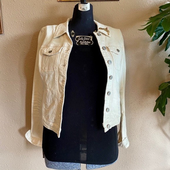 American Rag Distressed Jean Jacket - Picture 4 of 8